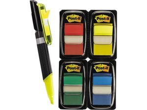 Post-it Flags 680-RYBGVA Flags Value Pack, Assorted Colors, 200 1" Flags, Gel pen w/50 flags