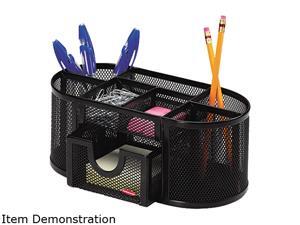 Rolodex 1746466 Mesh Pencil Cup Organizer, Four Compartments, Steel, 9 1/3 x 4 1/2 x 4, Black Rolodex 1746466 Mesh Pencil Cup Organizer, Four Compartments, Steel, 9 1/3 x 4 1/2 x 4, Black