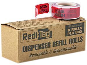Redi-Tag 91002 Message Right Arrow Flag Refills, "Sign Here", Red, 6 Rolls of 120 Flags/Box Redi-Tag 91002 Message Right Arrow Flag Refills, "Sign Here", Red, 6 Rolls of 120 Flags/Box