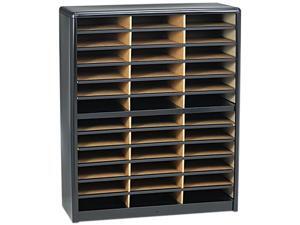 Safco 7121BL Steel/Fiberboard Literature Sorter, 36 Sections, 32 1/4 x 13 1/2 x 38, Black Safco 7121BL Steel/Fiberboard Literature Sorter, 36 Sections, 32 1/4 x 13 1/2 x 38, Black