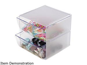 deflect-o 2 Drawer Cube Organizer, Clear Plastic, 6 x 6 x 7 7/25 deflect-o 2 Drawer Cube Organizer, Clear Plastic, 6 x 6 x 7 7/25