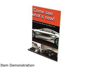 deflect-o 5991790 Superior Image Premium Green Edge Sign Holder, Acrylic, 8-1/2 x 11, Clear