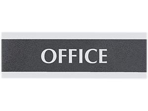 Headline Sign 4762 Century Series Office Sign, "Office", 9 x 3, Black/Silver Headline Sign 4762 Century Series Office Sign, "Office", 9 x 3, Black/Silver