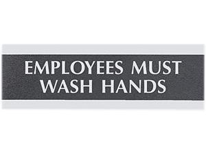 Headline Sign 4782 Century Series Office Sign, "Employees Must Wash Hands", 9 x 3 Headline Sign 4782 Century Series Office Sign, "Employees Must Wash Hands", 9 x 3