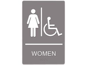 Headline Sign 4814 ADA Sign, Women Restroom Wheelchair Accessible Symbol, Molded Plastic, 6 x 9 Headline Sign 4814 ADA Sign, Women Restroom Wheelchair Accessible Symbol, Molded Plastic, 6 x 9