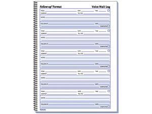 Rediform 51114 Voice Mail Wirebound Log Books, 8 x 10-5/8, 500 Sets/Book Rediform 51114 Voice Mail Wirebound Log Books, 8 x 10-5/8, 500 Sets/Book