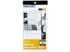 Rediform 1L114 Material Requisition Book, 7 7/8 x 4 1/4, Two-Part Carbonless, 50-Set Book Rediform 1L114 Material Requisition Book, 7 7/8 x 4 1/4, Two-Part Carbonless, 50-Set Book