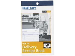 Rediform 6L614 Delivery Receipt Book, 6 3/8 x 4 1/4, Two-Part Carbonless, 50 Sets / book Rediform 6L614 Delivery Receipt Book, 6 3/8 x 4 1/4, Two-Part Carbonless, 50 Sets / book