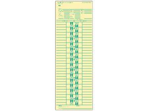 Tops 1277 Time Card for Simplex, Semi-Monthly, 3-1/2 x 10-1/2, 500/Box