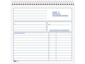 Tops 4133 Spiralbound Service Invoices, 8-1/2 x 7-3/4, Two-Part Carbonless, 50 Sets/Book Tops 4133 Spiralbound Service Invoices, 8-1/2 x 7-3/4, Two-Part Carbonless, 50 Sets/Book