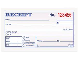 Tops 46820 Money and Rent Receipt Books, 2-3/4 x 5, Two-Part Carbonless, 50 Sets/Book