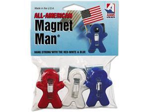 Adams Manufacturing 3303-52-3241 Magnet Man Clip, Plastic, Assorted Colors, 3/Pack Adams Manufacturing 3303-52-3241 Magnet Man Clip, Plastic, Assorted Colors, 3/Pack