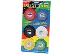 Chartpak DEC001 Deco Bright Decorative Tape, 1/8" x 324", Red/Black/Blue/Green/Yellow, 6/Box Chartpak DEC001 Deco Bright Decorative Tape, 1/8" x 324", Red/Black/Blue/Green/Yellow, 6/Box