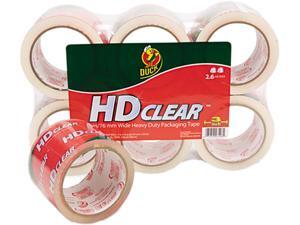 Duck 00-07496 Heavy-Duty Carton Packaging Tape, 3" x 55 yards, Clear, 6/Pack Duck 00-07496 Heavy-Duty Carton Packaging Tape, 3" x 55 yards, Clear, 6/Pack