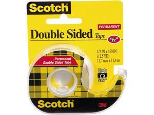 MMM 137 - Scotch Double Sided Tape With Dispenser 0.50" Width x 37.50 ft Length - 1" Core - 1 / Roll - Clear MMM 137 - Scotch Double Sided Tape With Dispenser 0.50" Width x 37.50 ft Length - 1" Core - 1 / Roll - Clear