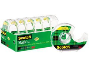 Scotch 6122 Magic Office Tape & Refillable Dispenser, 3/4" x 650", Clear, 6/Pack Scotch 6122 Magic Office Tape & Refillable Dispenser, 3/4" x 650", Clear, 6/Pack