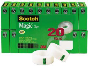 Scotch 810K20 Magic Office Tape Value Pack, 3/4" x 1000", 1" Core, Clear Scotch 810K20 Magic Office Tape Value Pack, 3/4" x 1000", 1" Core, Clear