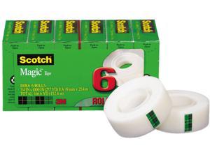 Scotch 810K6 Magic Tape Refill, 3/4" x 1000", 6/Pack