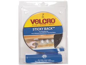 Velcro 90086 Sticky-Back Hook and Loop Fastener Tape with Dispenser, 3/4 x 5 ft. Roll, Black