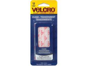 Velcro 91330 Sticky-Back Hook and Loop Fastener Squares, 7/8 Inch, Clear