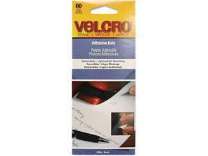 Velcro Glue Dots, Removable, 1/2" diameter, 80/Carton Velcro Glue Dots, Removable, 1/2" diameter, 80/Carton