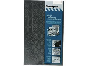 Chartpak 01130 Press-On Vinyl Numbers, Self Adhesive, Black, 1"h, 44/Pack Chartpak 01130 Press-On Vinyl Numbers, Self Adhesive, Black, 1"h, 44/Pack