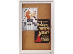 Quartet 2363 Enclosed Bulletin Board, Natural Cork/Fiberboard, 24 x 36, Aluminum Frame Quartet 2363 Enclosed Bulletin Board, Natural Cork/Fiberboard, 24 x 36, Aluminum Frame