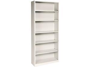 HON S82ABCL Metal Bookcase, 6 Shelves, 81.10" x 34.50" x 12.60", Putty