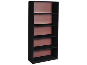 Safco 7173BL Value Mate Series Bookcase, 5 Shelves, 31-3/4w x 13-1/2d x 67h, Black