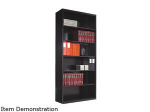 Tennsco B-78BK Metal Bookcase, 6 Shelves, 34-1/2w x 13-1/2d x 78h, Black