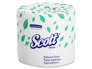 KIMBERLY-CLARK PROFESSIONAL* 13607 SCOTT Standard Roll Bathroom Tissue, 2-Ply, 605 Sheets/Roll, 20 Rolls/Carton