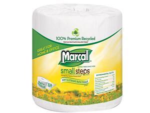 Marcal Small Steps 6079 100% Premium Recycled 2-Ply Embossed Toilet Tissue, 48 Rolls/Carton Marcal Small Steps 6079 100% Premium Recycled 2-Ply Embossed Toilet Tissue, 48 Rolls/Carton