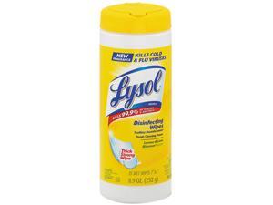 LYSOL Brand 81145 Lemon & Lime Blossom Disinfecting Wipes w/Micro-Lock Fibers, 7 x 8, 35/Canister