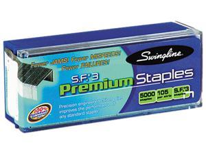 Swingline 35440 S.F. 3 Premium Chisel Point 105 Count Half Strip Staples, 5,000/Box
