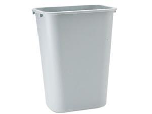 Rubbermaid Commercial 295700GY Soft Molded Plastic Wastebasket, Rectangular, 10 1/4 gal, Gray