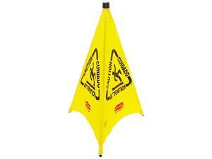 Rubbermaid Commercial 9S0100YL Three-Sided Caution, Wet Floor Safety Cone, 21w x 21d x 30h, Yellow Rubbermaid Commercial 9S0100YL Three-Sided Caution, Wet Floor Safety Cone, 21w x 21d x 30h, Yellow
