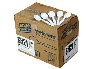 Dixie SH217 Plastic Tableware, Heavyweight Soup Spoons, 1000/Carton, White Dixie SH217 Plastic Tableware, Heavyweight Soup Spoons, 1000/Carton, White