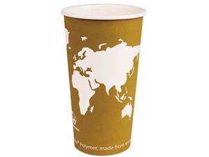 Eco-Products EP-BHC20-WA World Art Renewable Resource Compostable Hot Drink Cups, 20 oz, Tan, 1000/Carton Eco-Products EP-BHC20-WA World Art Renewable Resource Compostable Hot Drink Cups, 20 oz, Tan, 1000/Carton