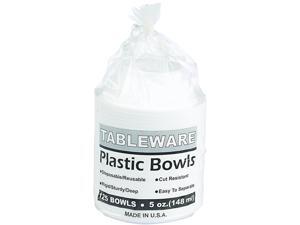 Tablemate 5244WH Plastic Dinnerware, Bowls, 5 oz., White, 125/Pack Tablemate 5244WH Plastic Dinnerware, Bowls, 5 oz., White, 125/Pack