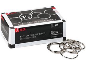 Acco 72204 Loose-leaf Binding Rings, Stainless Steel - 100 / Box - Silver Acco 72204 Loose-leaf Binding Rings, Stainless Steel - 100 / Box - Silver