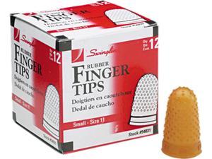 Swingline 54031 Rubber Finger Tips, Size 11, Small, Amber, 12/Pack