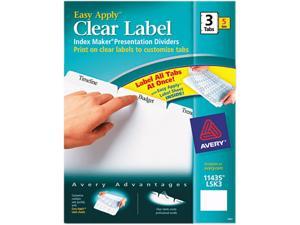 Avery 8-Tab Binder Dividers Blue Tabs 11411 5 Sets Easy Print & Apply Clear Label Strip Index Maker 