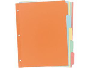 Avery 11508 Write-On Plain Tab Dividers, Five Multicolor Tabs, Letter, Salmon, 36 Sets Avery 11508 Write-On Plain Tab Dividers, Five Multicolor Tabs, Letter, Salmon, 36 Sets