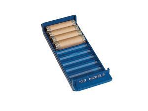 MMF Industries 212080508 Porta-Count System Rolled Coin Plastic Storage Tray, Blue MMF Industries 212080508 Porta-Count System Rolled Coin Plastic Storage Tray, Blue