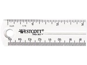 Westcott 45016 Shatter-Resistant Plastic Ruler, 6" Length, Transparent Westcott 45016 Shatter-Resistant Plastic Ruler, 6" Length, Transparent