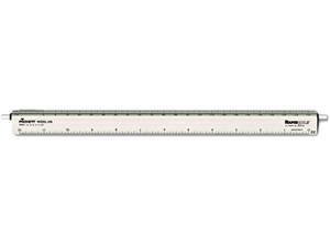Chartpak 238 Adjustable Triangular Scale Aluminum Architects Ruler, 12", Silver Chartpak 238 Adjustable Triangular Scale Aluminum Architects Ruler, 12", Silver