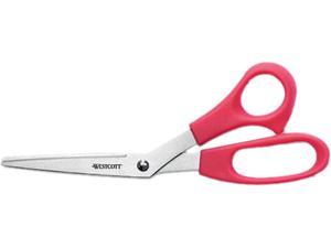 Scotch 1448B Precision Scissors, Pointed, 8 Length, 3-1/8 Cut, Gray/Red 