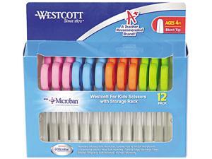 Westcott Kids' Scissors w/Microban, 5" Length, Blunt Tip, Stainless Steel Blade, 12/Pack Westcott Kids' Scissors w/Microban, 5" Length, Blunt Tip, Stainless Steel Blade, 12/Pack