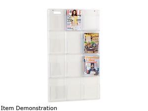 Safco Reveal Clear Literature Displays, 12 Compartments, 30w x 2d x 49h, Clear Safco Reveal Clear Literature Displays, 12 Compartments, 30w x 2d x 49h, Clear