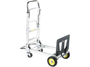 Safco 4050 Hide-Away Convertible Truck, 400lb Capacity, 15-1/2w x 43d x 36h, Aluminum Safco 4050 Hide-Away Convertible Truck, 400lb Capacity, 15-1/2w x 43d x 36h, Aluminum